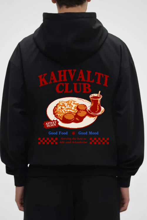 KAHVALTI CLUB RED - Oversized Hoodie