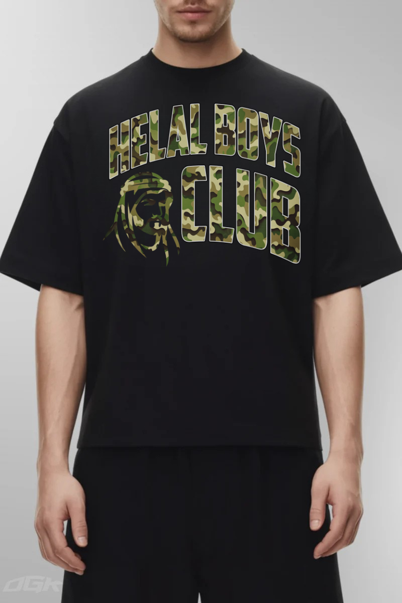HELAL BOYS CLUB CAMOUFLAGE - Oversized Shirt
