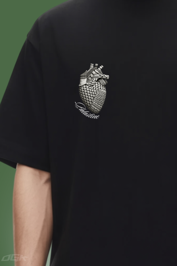 PALESTINE HEART - OVERSIZED SHIRT***