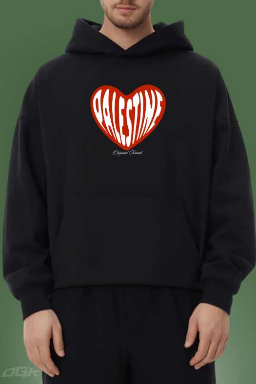 HEART FOR PALESTINE - OVERSIZED HOODIE***
