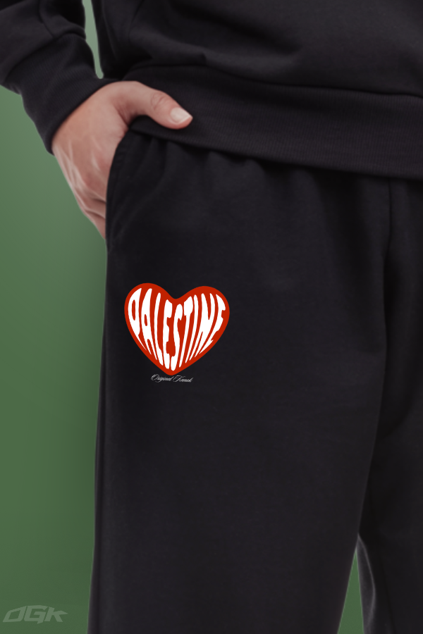 HEART FOR PALESTINE - HEAVY TRACKPANTS ***