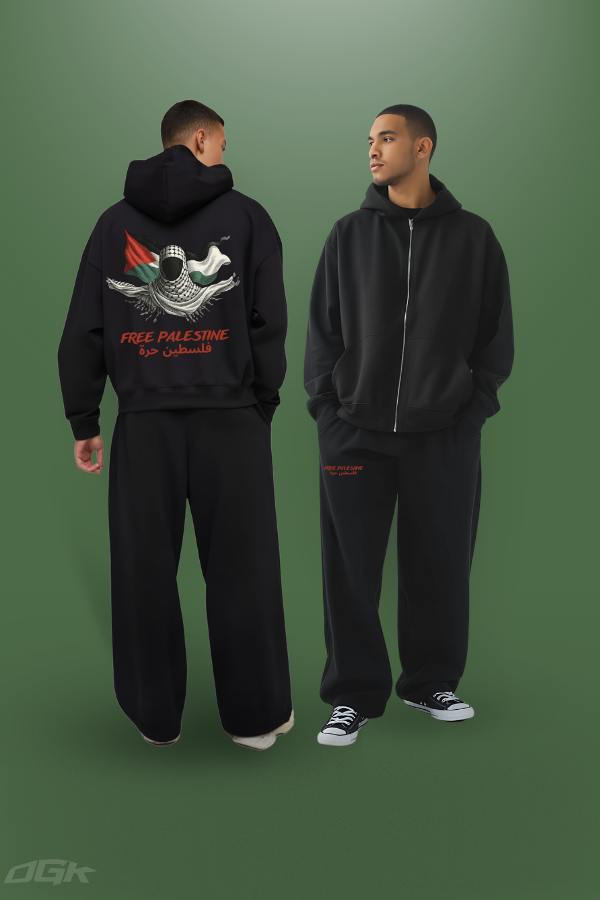 FREE PALESTINE/ فلسطين حرة - TRACKSUIT ZIPPER SET***