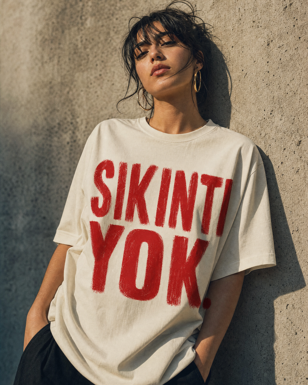 SIKINTI YOK - OVERSIZED SHIRT