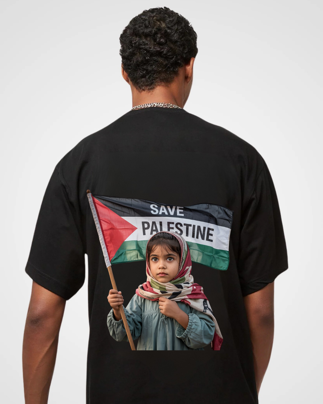 SAVE PALESTINE - OVERSIZED SHIRT***