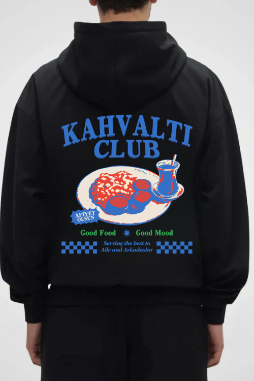 KAHVALTI CLUB BLUE - Oversized Hoodie