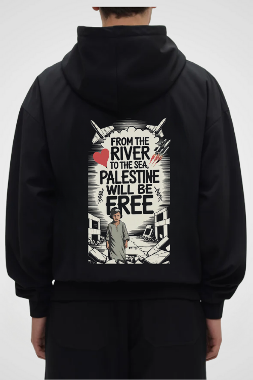 PALESTINE RIVER - OVERSIZED HOODIE***