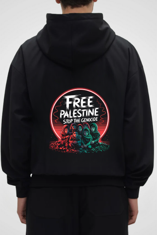 STOP GENOCIDE PALESTINE - OVERSIZED HOODIE***