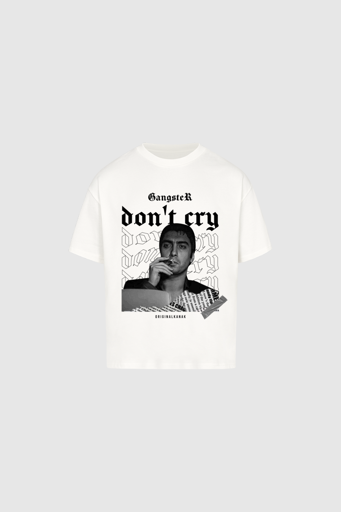 GANGSTER DON'T CRY - HEAVY OVERSIZED T-SHIRT