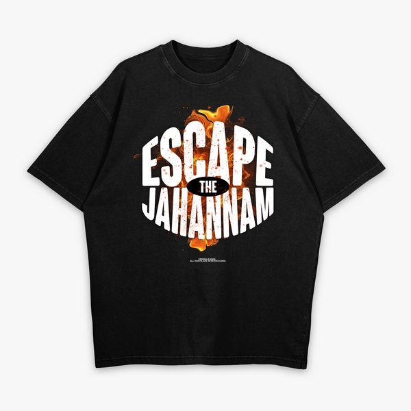 ESCAPE THE JAHANAM - HEAVY OVERSIZED T-SHIRT