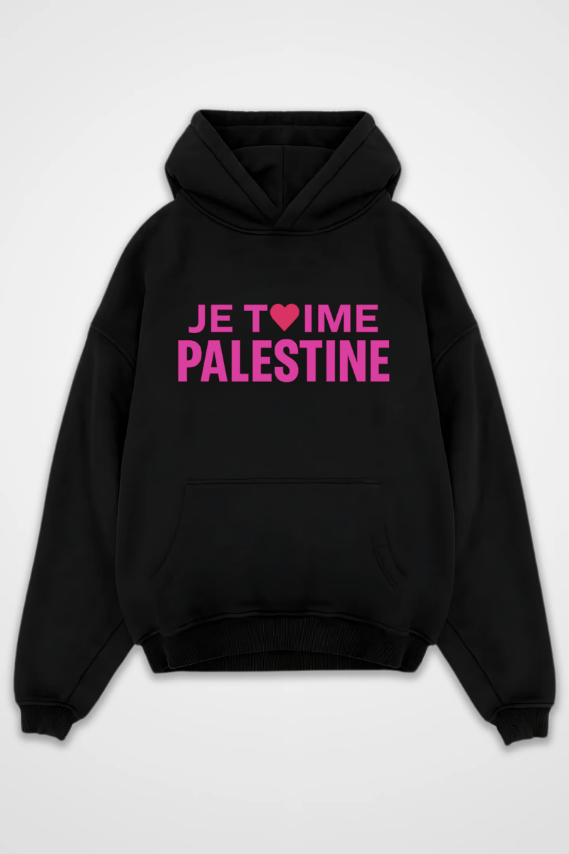 JE TAIME PALESTINE - OVERISZED HOODIE***