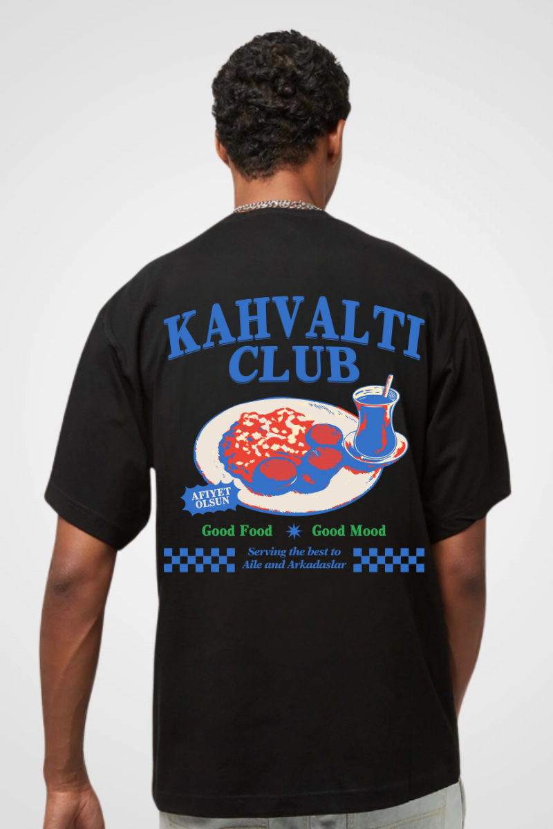 KAHVALTI CLUB BLUE -  Oversized Shirt