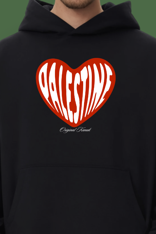 HEART FOR PALESTINE - OVERSIZED HOODIE***