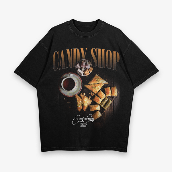 CANDY SHOP - Camisa pesada de gran tamaño